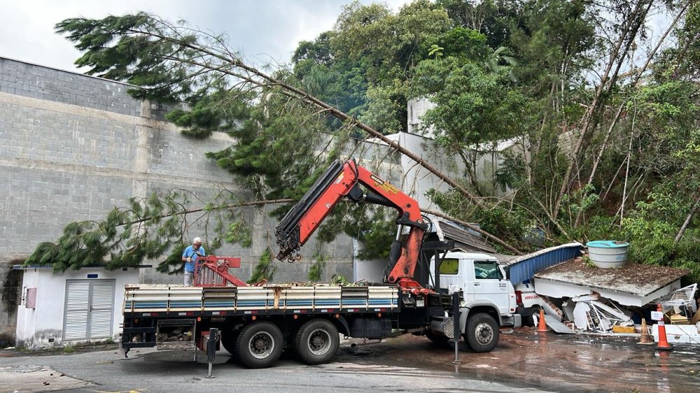 Mais de 60 ocorrências foram atendidas pela Defesa Civil de Blumenau por conta da chuva