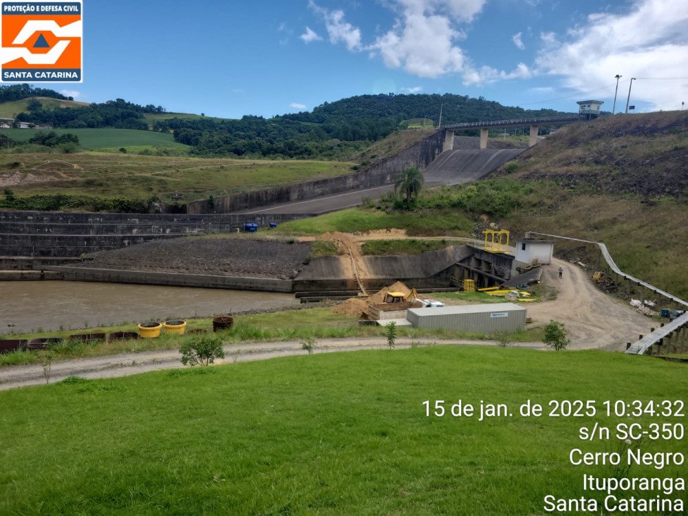 Fotos: Veja como está a obra de modernização da barragem de Ituporanga, no Alto Vale