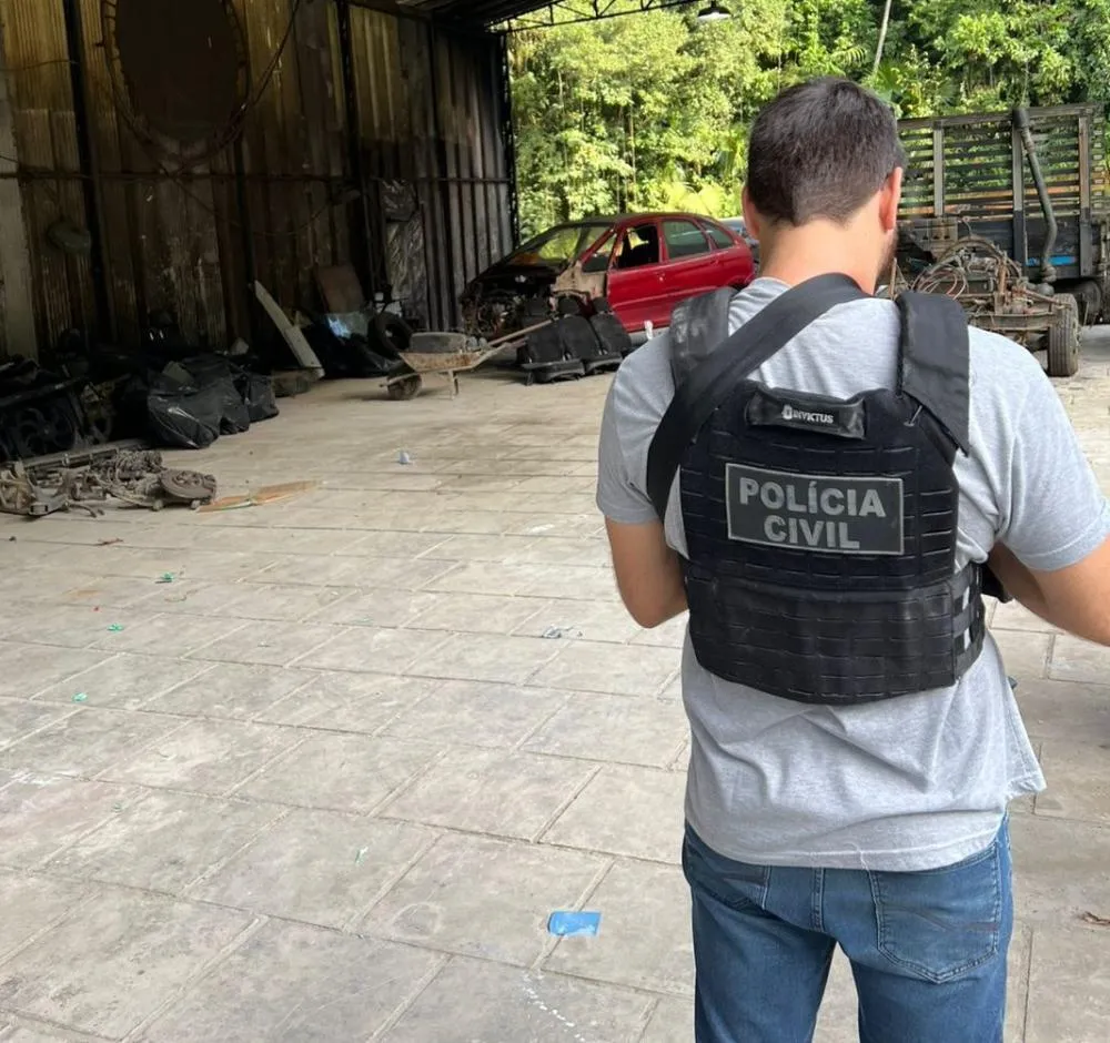 Investigação sobre furto de caminhonete termina com dois presos e desmanche de veículos localizado pela Polícia Civil em Blumenau
