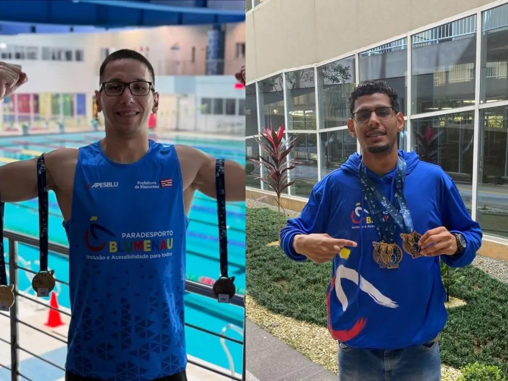 Paratletas de Blumenau são medalhistas nos campeonatos brasileiros de natação e atletismo