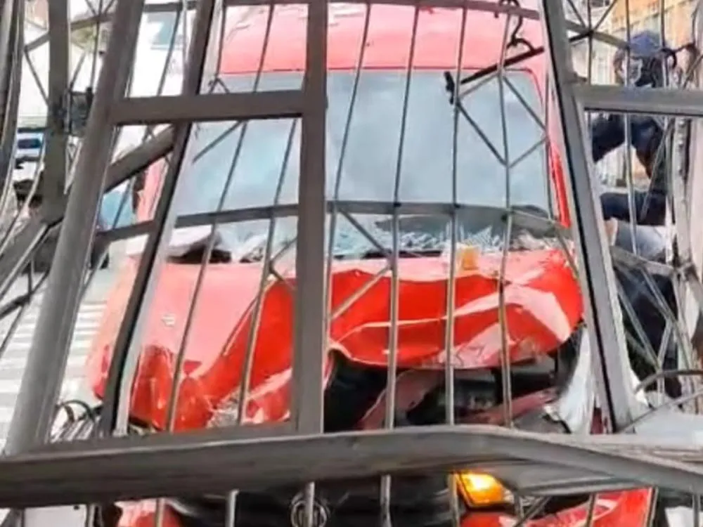 Jovem de 16 anos invade floricultura com carro em Blumenau