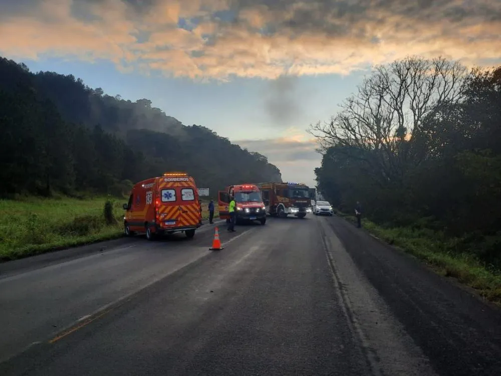Acidente aconteceu na cidade de Agronômica. Foto: Divulgação/CBMSC