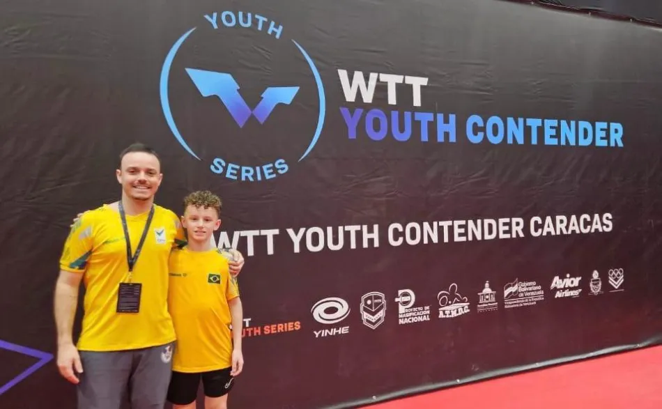 Atleta de Blumenau disputa etapa do Circuito Mundial de Tênis de Mesa na Venezuela