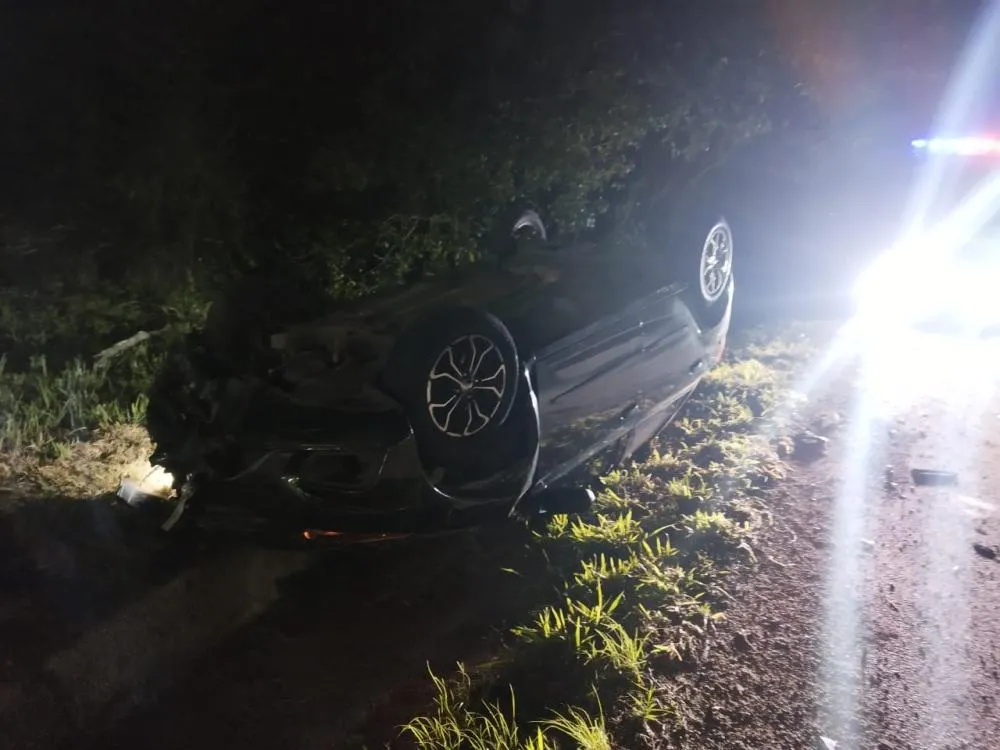 Capotamento na BR-470 em Rio do Sul deixa motorista ferido
