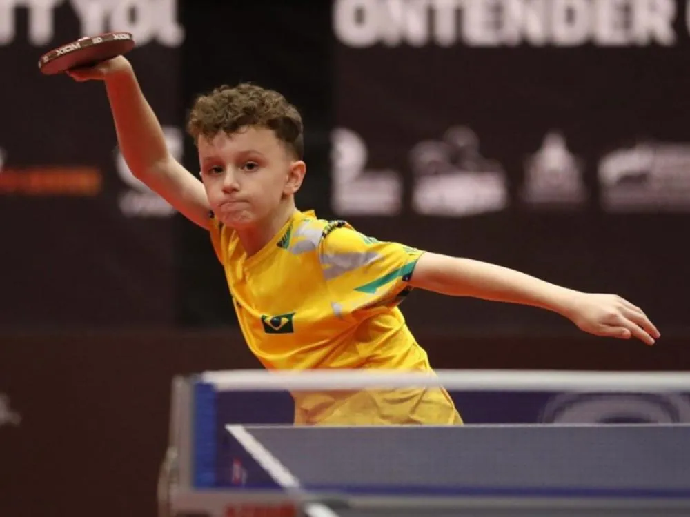 Jovem talento do tênis de mesa de Blumenau é convocado para o Pan-Americano Sub-11 na Guatemala