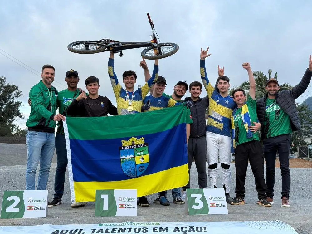 Rio do Sul conquista ouro no BMX masculino nos Joguinhos Abertos de SC
