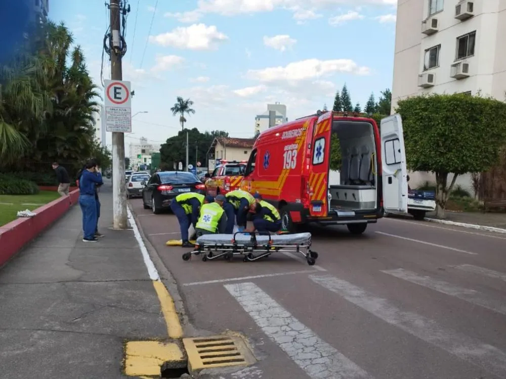 Homem é atropelado ao atravessar faixa de pedestres no Alto Vale