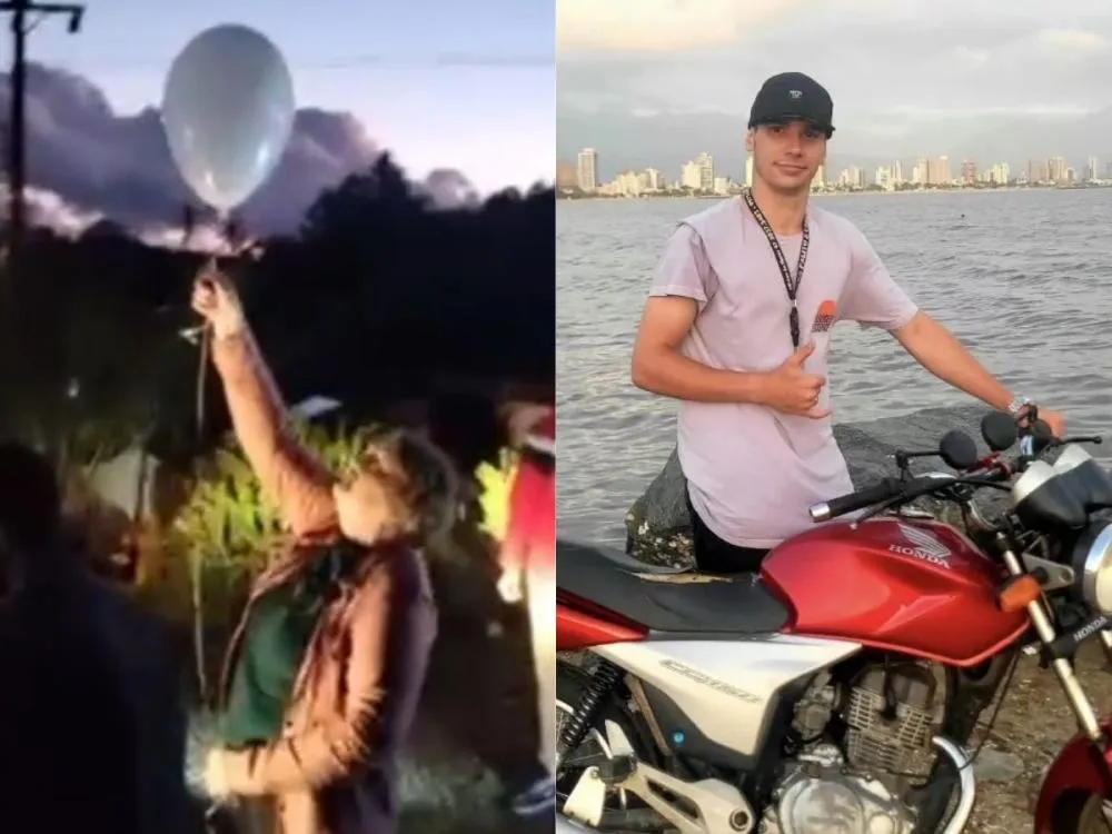 Amigos prestam homenagem a jovem motociclista que morreu em acidente em Blumenau