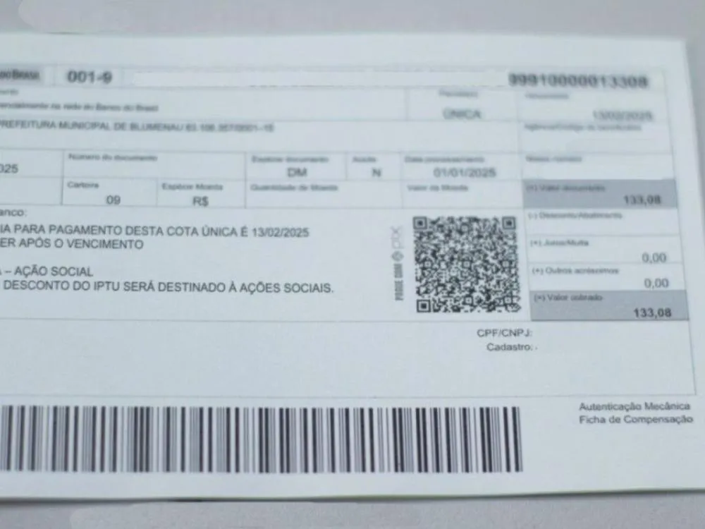 Foto: Divulgação/Prefeitura de Blumenau