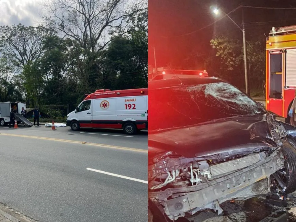 Dois graves acidentes deixam três mortos na Rua Bahia em Blumenau no mesmo dia