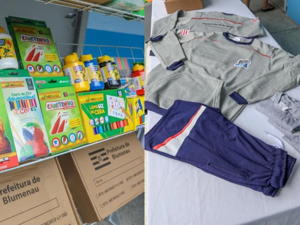 Estudantes da rede municipal de Blumenau vão receber material e uniforme de graça no início do ano letivo