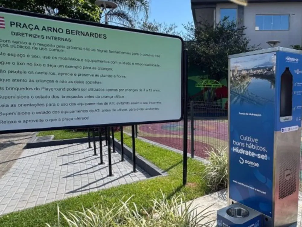 Blumenau começa a instalar bebedouros públicos em praças e parque