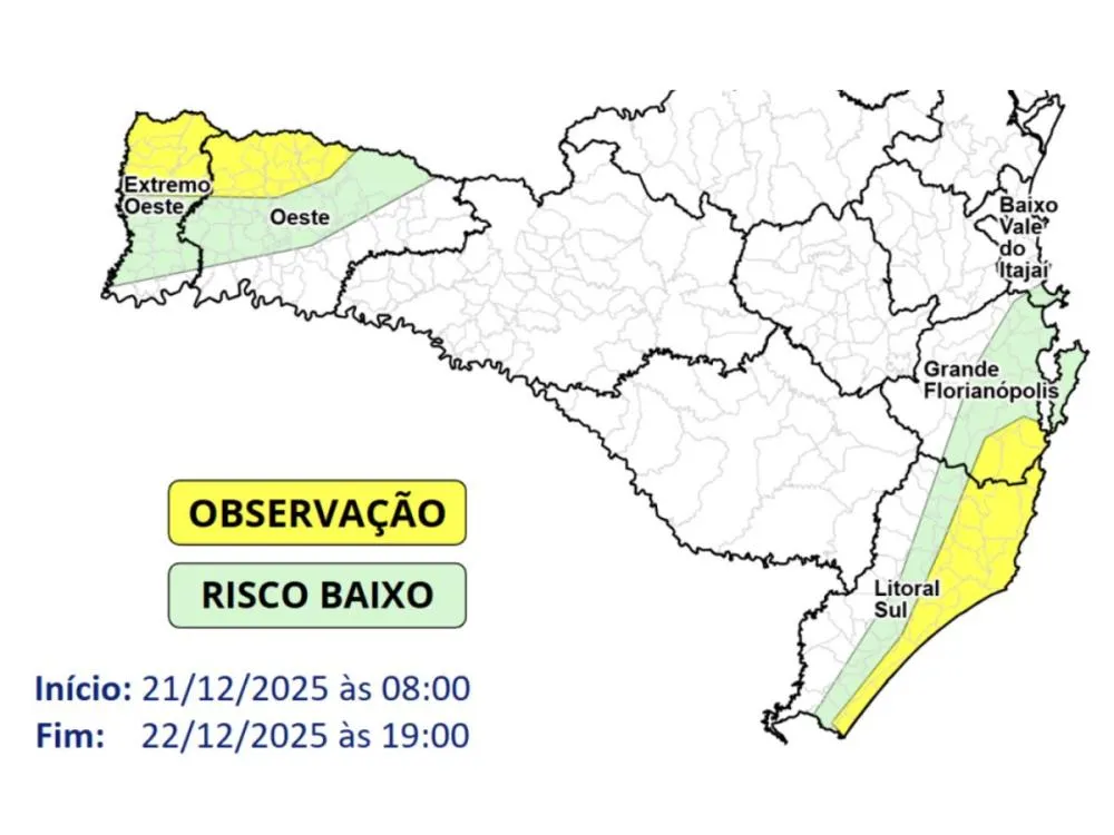 Foto: Divulgação/Defesa Civil SC 