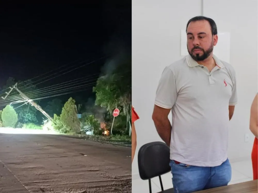 Professor do Alto Vale morre em acidente após perder o controle do carro e bater contra poste 