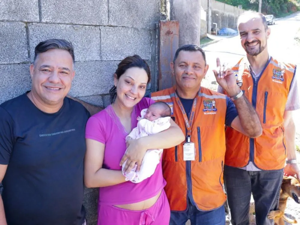 Vistoria de rotina termina em salvamento de recém-nascida em Blumenau