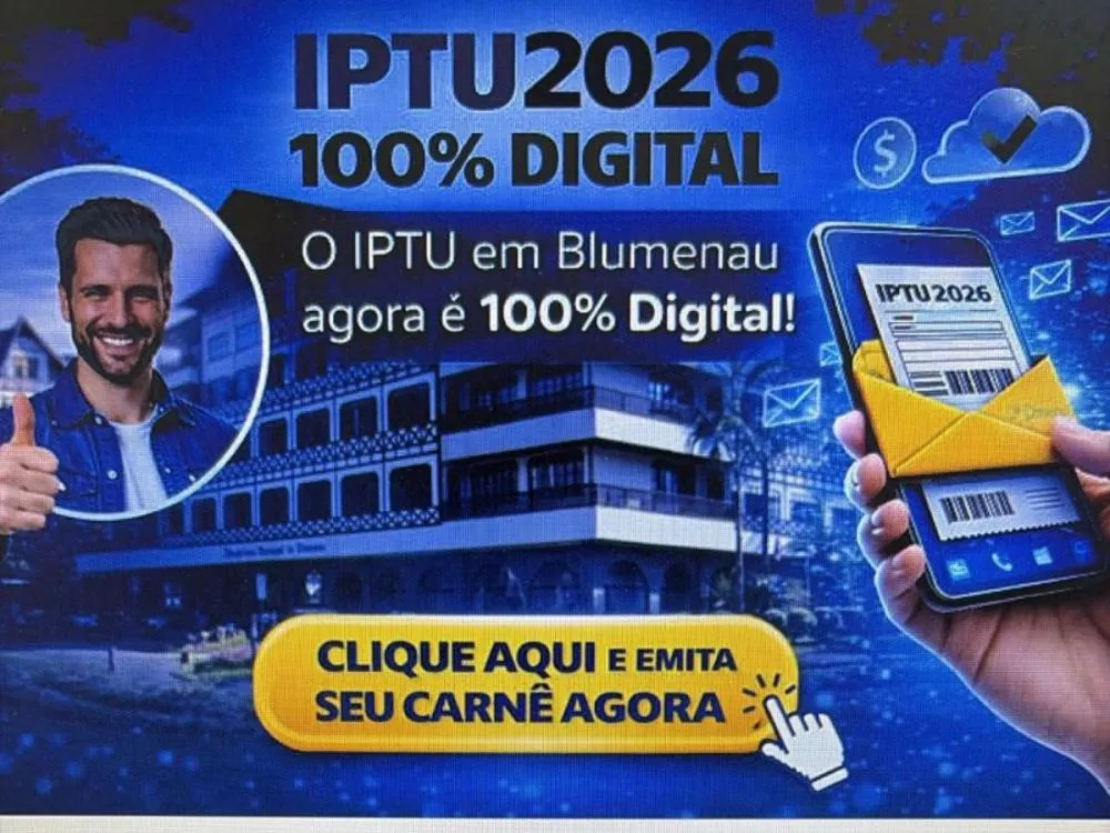 Contribuintes relatam instabilidade para emitir guia do IPTU em Blumenau 
