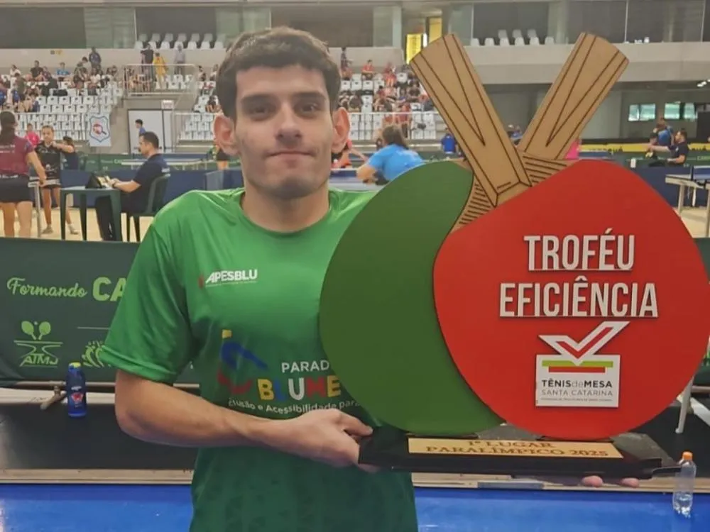 Atletas de Blumenau conquistam quatro medalhas na 1ª etapa do Catarinense de Tênis de Mesa