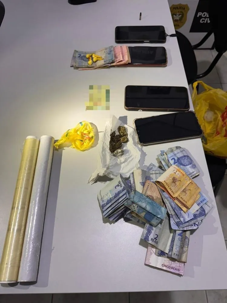 Monitoramento da PM termina com casal preso por tráfico de drogas no Centro de Pomerode