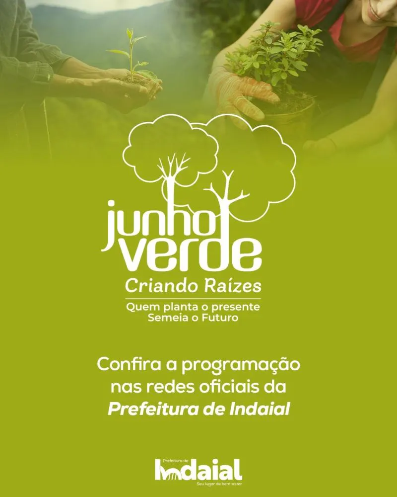 Prefeitura de Indaial lança programação oficial do Junho Verde 2026