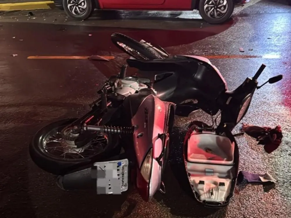 Motociclista fica inconsciente e é levado em estado grave ao hospital após acidente em Rio do Sul