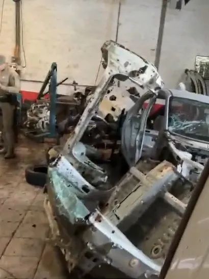 PM encontra desmanche clandestino e recupera veículos furtados às margens da BR-470, em Gaspar
