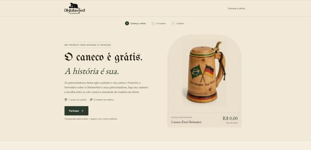 Site falso da Oktoberfest. Foto: Divulgação