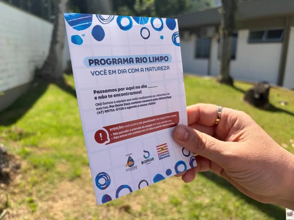 Samae vai vistoriar 300 imóveis para verificar ligações de esgoto em Blumenau