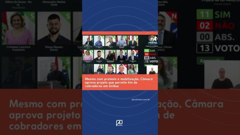 Mesmo com protesto e mobilização, Câmara aprova projeto que permite fim de cobradores em ônibus