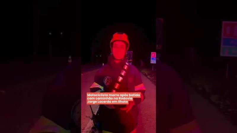 Motociclista morre após batida com caminhão na Rodovia Jorge Lacerda em Ilhota