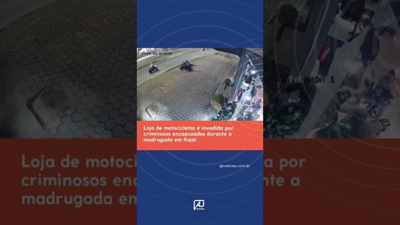 Loja de motos é invadida por criminosos durante a madrugada em Itajaí