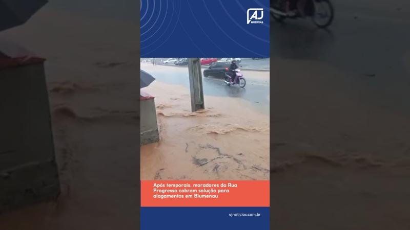 Após temporais, moradores da Rua Progresso cobram solução para alagamentos em Blumenau