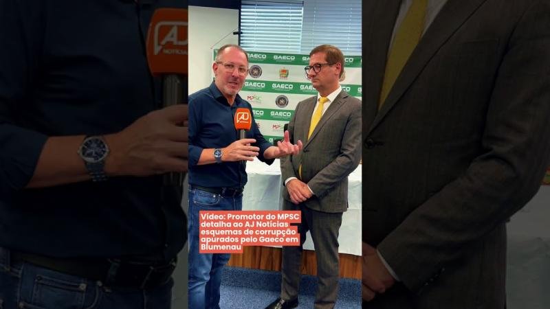 Vídeo: Promotor do MPSC detalha ao AJ Notícias esquemas de corrupção apurados pelo Gaeco em Blumenau