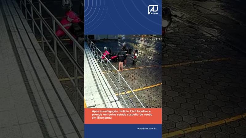 Após investigação, Polícia Civil localiza e prende em outro estado suspeito de roubo em Blumenau