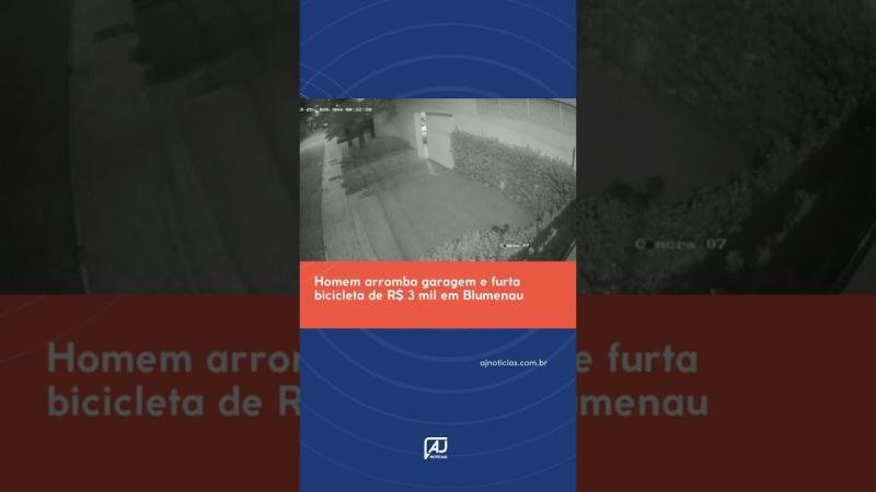 Homem arromba garagem e furta bicicleta de R$ 3 mil em Blumenau