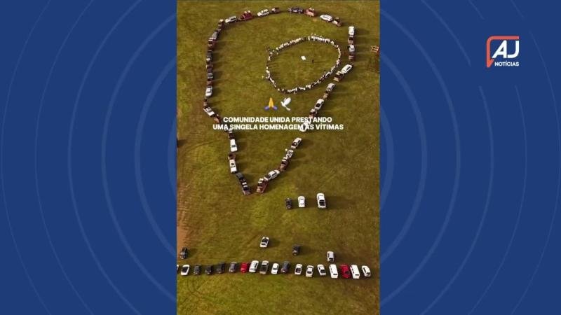 Cerimônia em Praia Grande homenageia vítimas do acidente do voo de balão