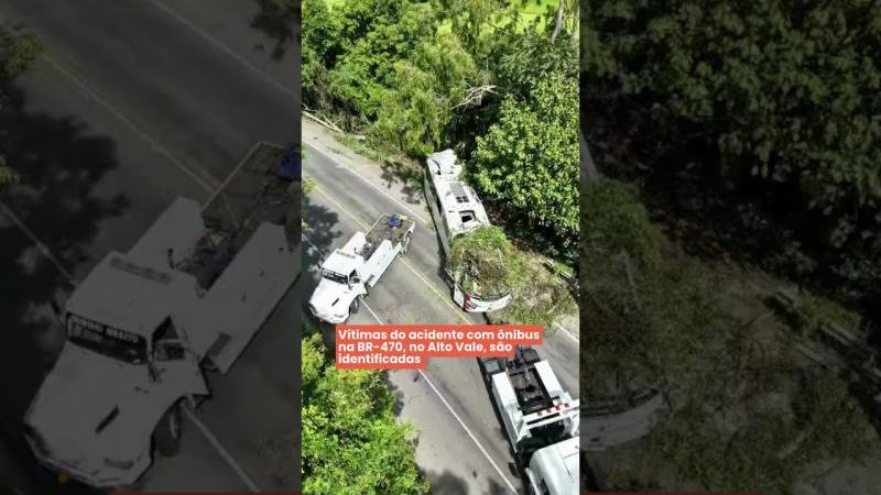 Vítimas do acidente com ônibus na BR-470, no Alto Vale, são identificadas 