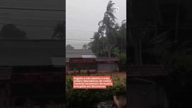 Esgoto a céu aberto e mau cheiro: Moradores da Velha Central reclamam de bueiro entupido em Blumenau