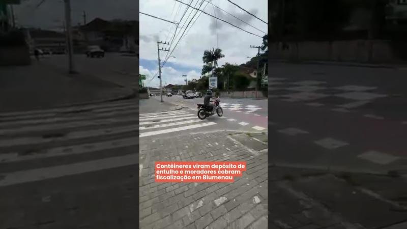 Contêineres viram depósito de entulho e moradores cobram fiscalização em Blumenau